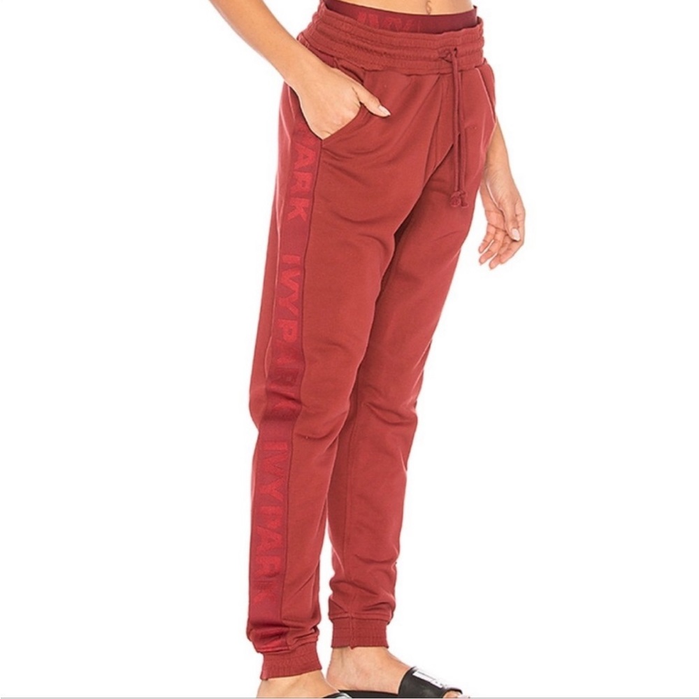 IVY PARK Cotton Jogger Unisex S Red Maroon Lounge Sweatpants Track Pant